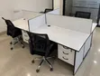 White Office Workstation with Drawers & Partitions - Boss Office Products - 5