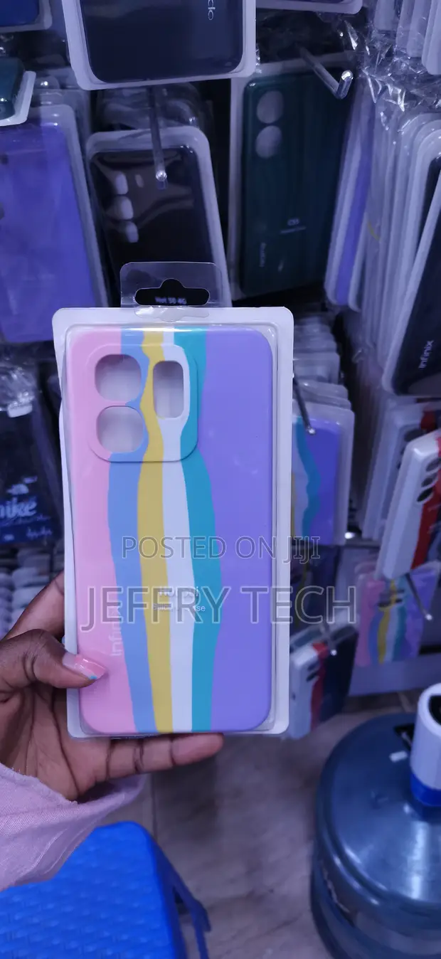 Kifaa cha Rainbow Pastel Stripe kwa Infinix Hot 50i - 1