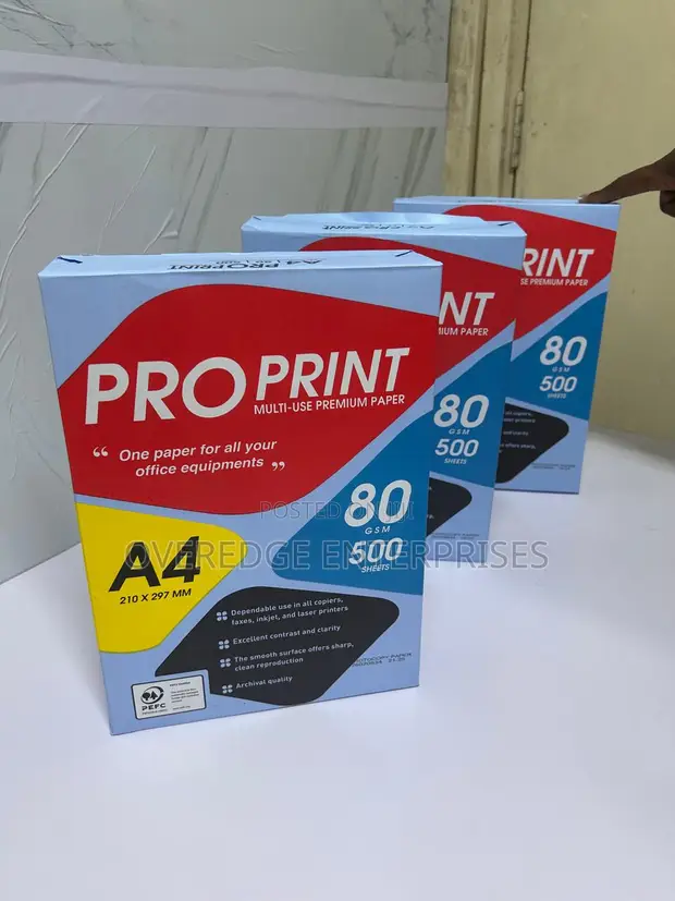 Karatasi ya Kuchapisha A4 Pro - Ream 500 - 1