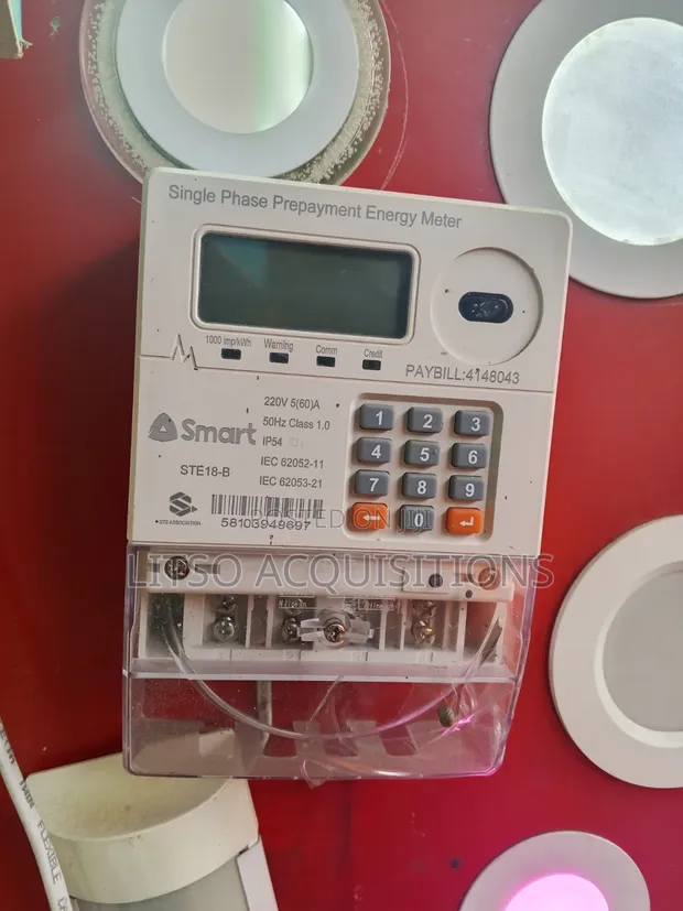 Smart Single Phase Prepayment Energy Meter - 220V 60A - 1