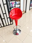 Adjustable Swivel Bar Stool Chair - Red - 1