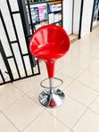 Adjustable Swivel Bar Stool Chair - Red - 2