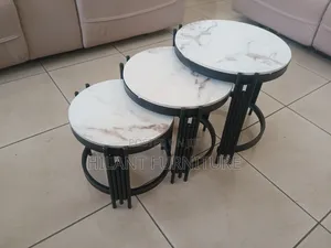 3-Piece Marble Nesting Stools