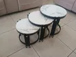 3-Piece Marble Nesting Stools - 1