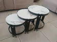 3-Piece Marble Nesting Stools - 3