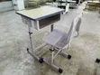 Adjustable Height Grey Kids Study Desk & Chair Set - 3
