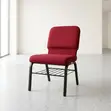 Red Stackable Full-Fabric Conference Chair - 4