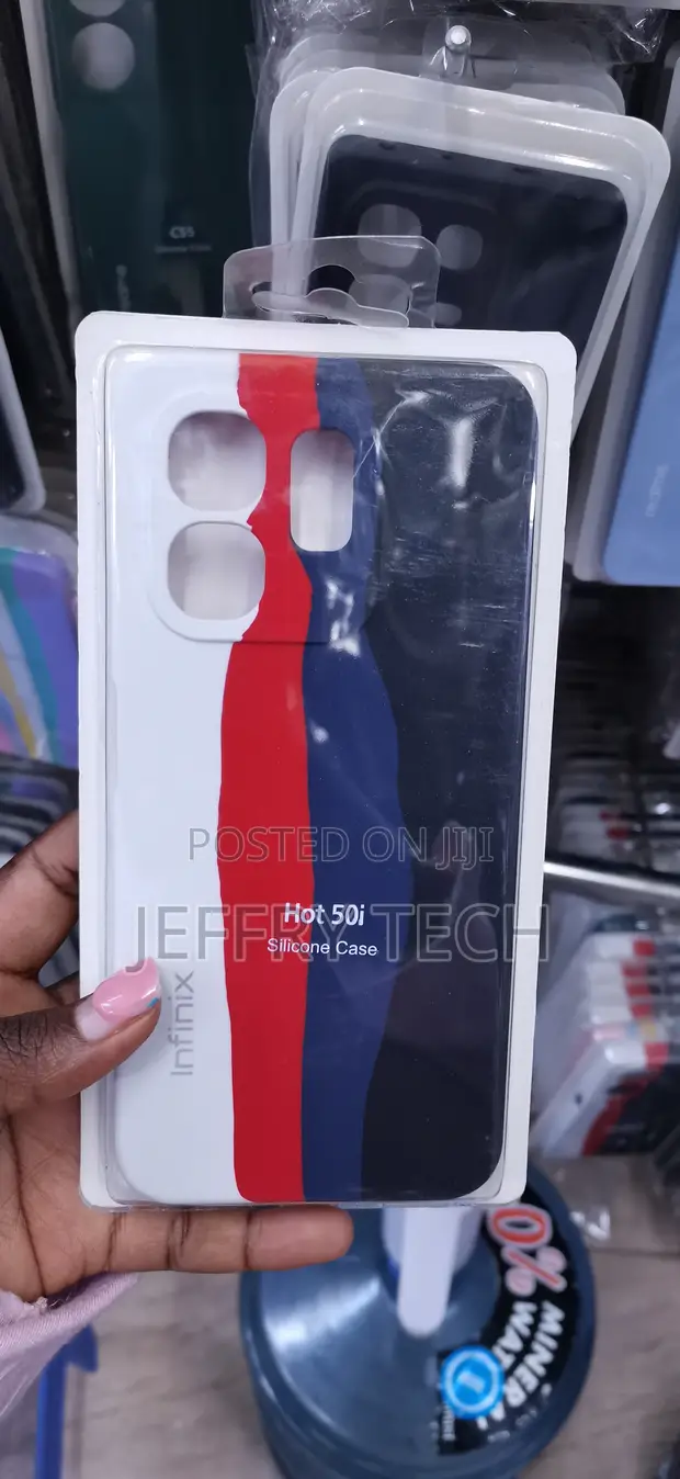 Infinix Hot 50i Kesi ya Silicone - Rangi Tatu za Wima - 1