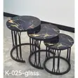 3-in-1 Executive Black Marble Nesting Coffee Table - 2