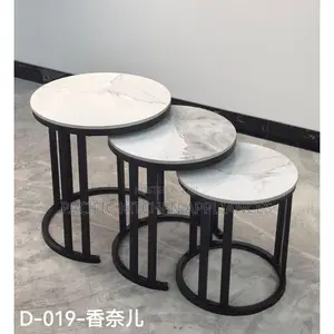 3-in-1 Executive Pure Marble Nesting Coffee Table