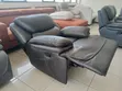 Black Leather King-Size 1 Seater Recliner Sofa - 1