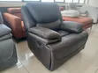 Black Leather King-Size 1 Seater Recliner Sofa - 2