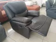 Black Leather King-Size 1 Seater Recliner Sofa - 3