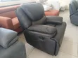 Black Leather King-Size 1 Seater Recliner Sofa - 5