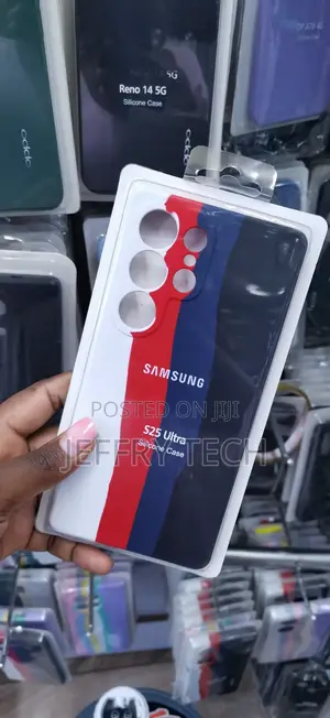 Red, White, Blue Tricolor Silicone Back Cover kwa Samsung Galaxy S25 Ultra
