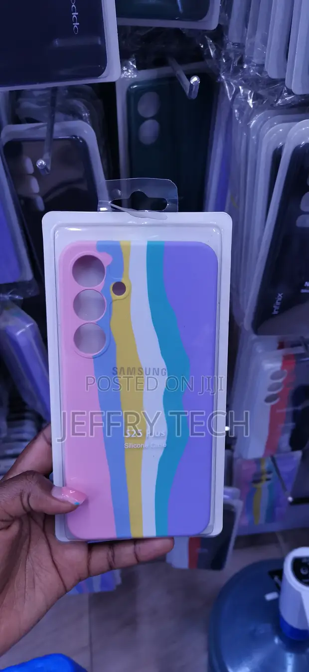 Kesi ya Silicone yenye Michirizi ya Upinde wa Mvua kwa Samsung Galaxy A Series - 1