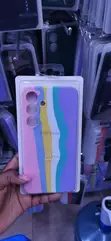 Kesi ya Silicone yenye Michirizi ya Upinde wa Mvua kwa Samsung Galaxy A Series - 1