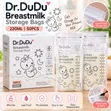 Mifuko ya Hifadhi ya Maziwa ya Mama Dr. DuDu 220ml (50 Vipande) - 1