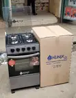 Nunix 50x55 Jiko la Kusimama - 3 Gas Burners + 1 Hot Plate ya Umeme - 1