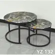 Meza ya Kahawa ya Marble ya 2-in-1 (Marble Effect) - 4