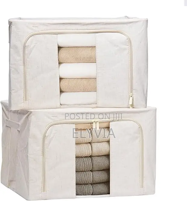 Foldable Storage Organizer Box - Large White - 1
