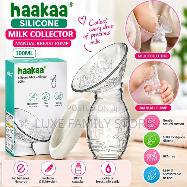 Kikombe cha Maziwa cha Silicone cha Mwongozo na Mkolezaji - 1