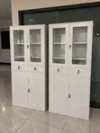 Boss Office Products White Office Cabinet with Glass Doors - 5