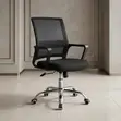 Clerical Mid Backrest Black Office Chair - 1