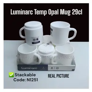 Luminarc 29cl Tempered Opal Coffee/Tea Mugs (6pcs)