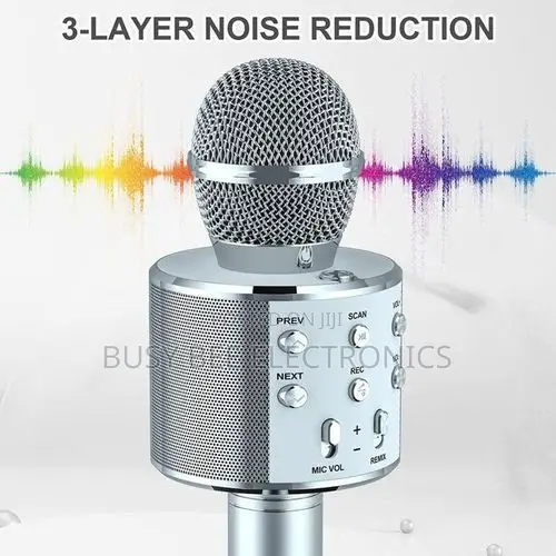 Fun Silver Kids Bluetooth Karaoke Microphone - 1