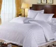 Egyptian Cotton Duvet Cover Set Nyeupe yenye Michirizi - 2