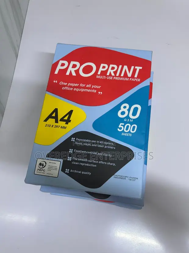 Pro Print 80gsm A4 Printer Paper (500 Sheets) - 1