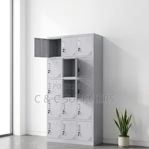 Kabati la Locker lenye Milango 15 Linalofungwa