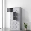 15-Door Lockable Locker Cabinet - 1