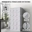 15-Door Lockable Locker Cabinet - 2