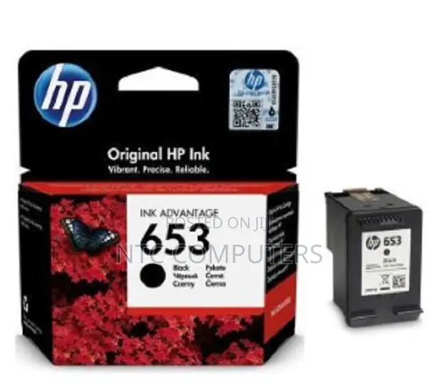 HP 653 Black Genuine Ink Advantage Cartridge - 1