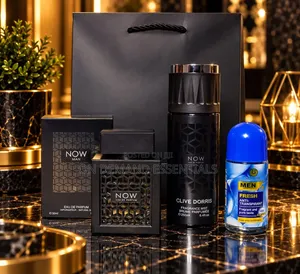 Seti ya Manukato ya Wanaume - 250ml Body Mist, 60ml Roll On, 50ml Perfume