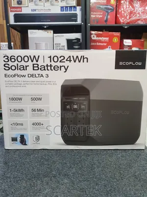 EcoFlow Delta 3 3600W | Kituo cha Nguvu cha Betri ya Solar 1024Wh