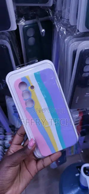Rainbow Striped Silicone Case for Samsung Galaxy A35/A15