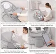 Mastela 4-in-1 Deluxe Bassinet, Swing, Bouncer & Kiti cha Kulishia - Grey - 3