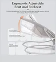 Mastela 4-in-1 Deluxe Bassinet, Swing, Bouncer & Kiti cha Kulishia - Grey - 5