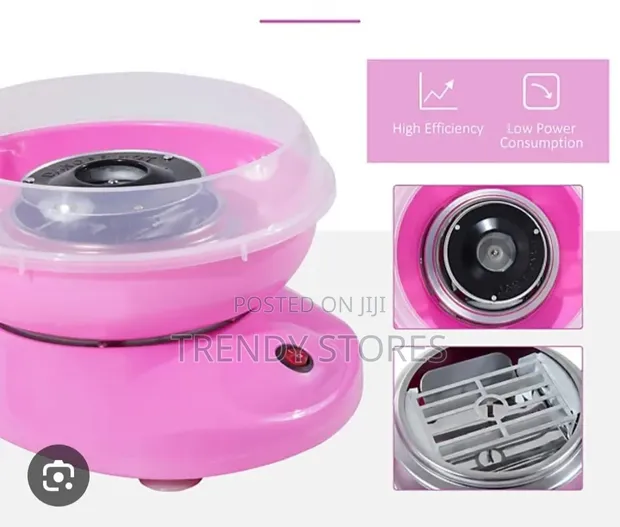 Electric Mini Cotton Candy Machine - Pink - 1