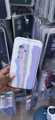 Samsung Galaxy S25 Silicone Case - Wavy Pastel Rainbow - 2