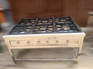 Stainless Steel 6 Burner Commercial Cooker
