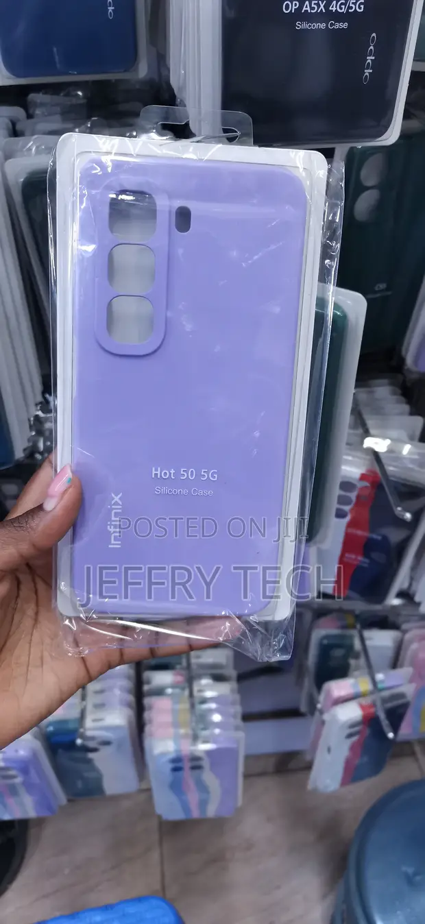 Kifuniko cha Silicone cha Zambarau Mwepesi kwa Infinix Hot 50 5G - 1