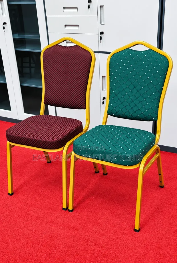 Elegant Banquet Chair with Gold Frame - 1