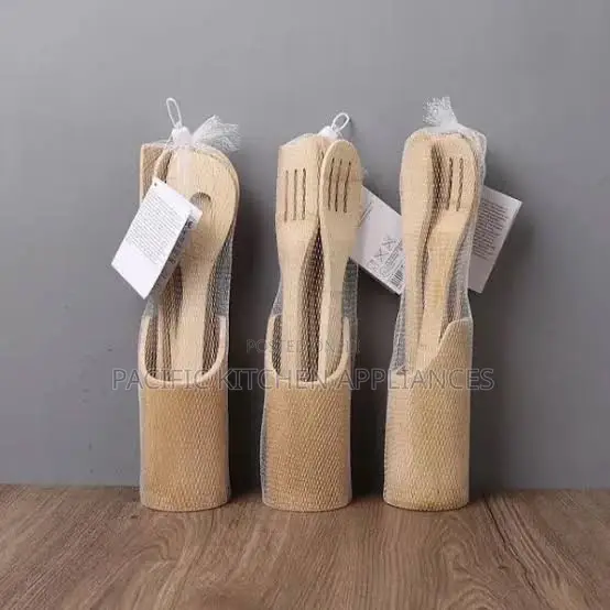 Mwiko Set 5pcs Bamboo Kitchen Utensils - 1