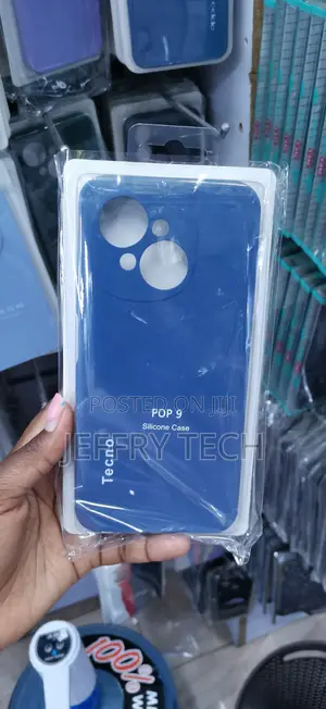 Tecno Pop 9 Blue Silicone Back Cover Case