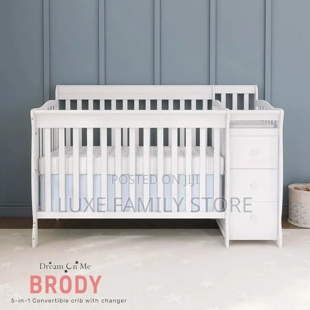 Dream On Me Brody 5-in-1 Crib ya Mtoto Inayobadilika - 1