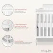 Dream On Me Brody 5-in-1 Crib ya Mtoto Inayobadilika - 5